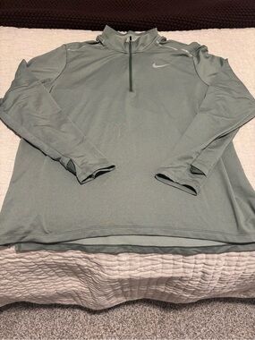 Nike Men's Sage Green Half-Zip Training Top